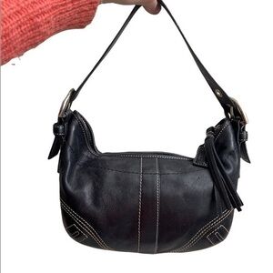 Coach black leather Soho mini bag